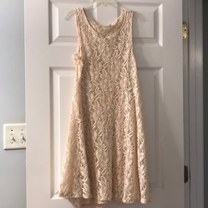 Free People Beige Lace Dress